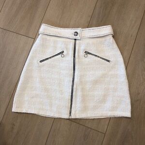 ZARA Basic Mini Skirt Sz S Coquette Light Academia
